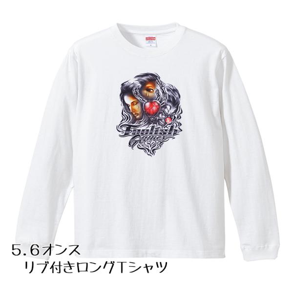 ミューラル ローライダー ロングTシャツ リブ付 白 長袖 W (S/M/L/XL) 5 ピエロ H...