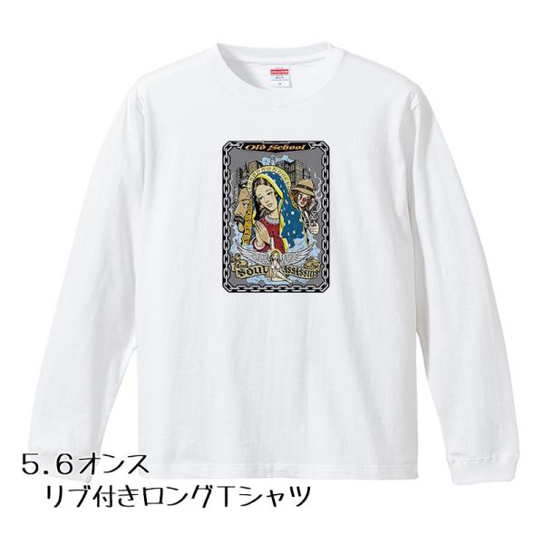 ミューラル Ｂ系 ローライダー ロングTシャツ リブ付 白 (S/M/L/XL) A7 ロンT 長袖...