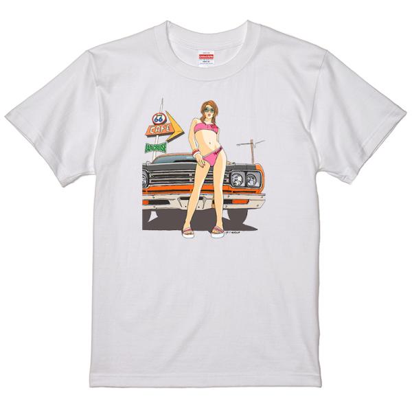 村田峻治 画伯 EASYCRUISEコラボＴシャツ 1969 ロードランナー白 ホットロッド アメ車...