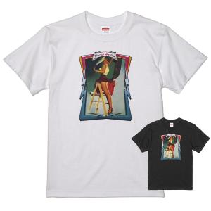 ピンナップガール Tシャツ 白 60 50's ヌード ロカビリービンテージ