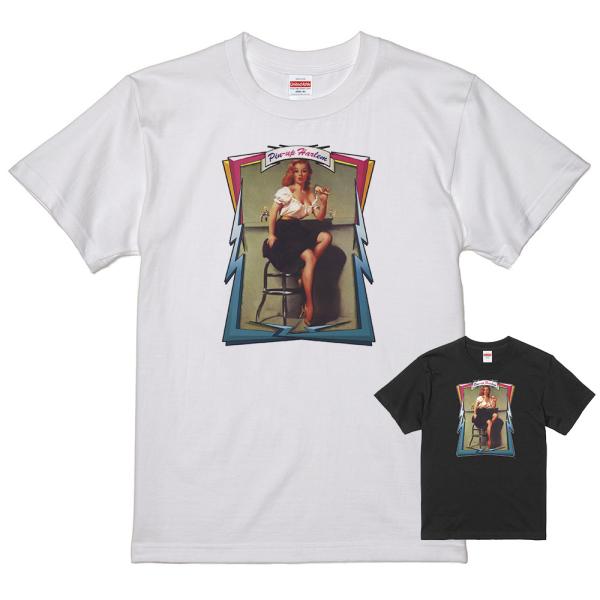 ピンナップガール Ｔシャツ 白 10  50's ヌード ロカビリービンテージ オールディーズ ドゥ...