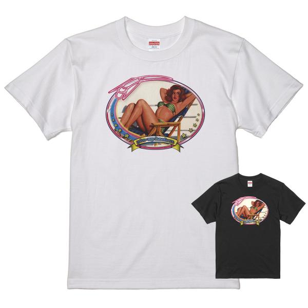 ピンナップガール Ｔシャツ 白 13  50's ヌード ロカビリービンテージ オールディーズ ドゥ...