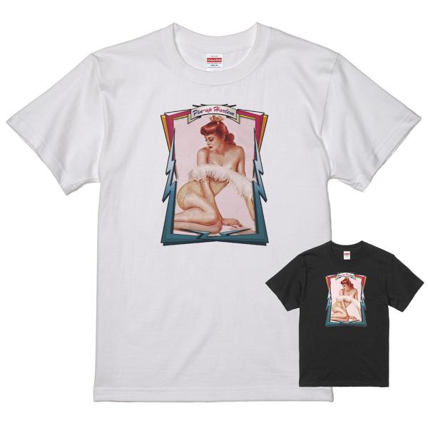 ピンナップガール Ｔシャツ 白 17  50's ヌード ロカビリービンテージ オールディーズ ドゥ...