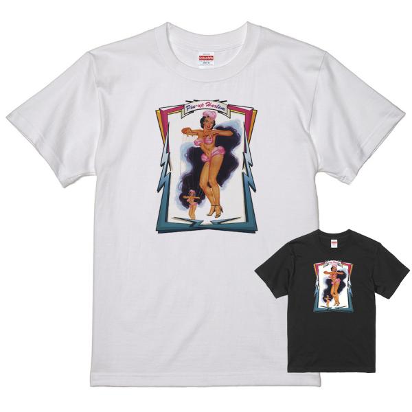 ピンナップガール Ｔシャツ 白 44  50's ヌード ロカビリービンテージ オールディーズ ドゥ...