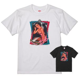 ピンナップガール Tシャツ 白 34 50's ヌード ロカビリービンテージ