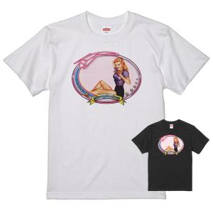 ピンナップガール Tシャツ 白 60 50's ヌード ロカビリービンテージ