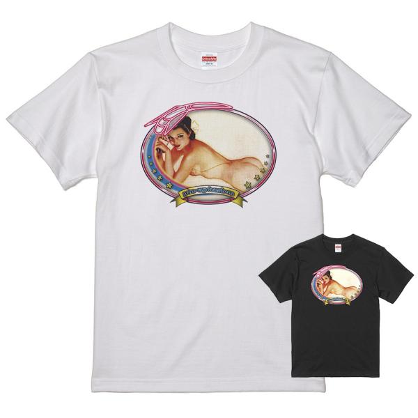 ピンナップガール Ｔシャツ 白 54  50's ヌード ロカビリービンテージ オールディーズ ドゥ...