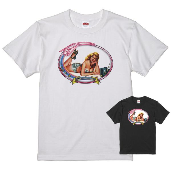 ピンナップガール Ｔシャツ 白 57  50's ヌード ロカビリービンテージ オールディーズ ドゥ...