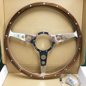 モトリタ Moto-Lita ウッドステアリングホイール クラシック フラット