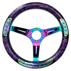 値下げ カスタム ツイスト アクリル ステアリング 約35φ 14インチ
