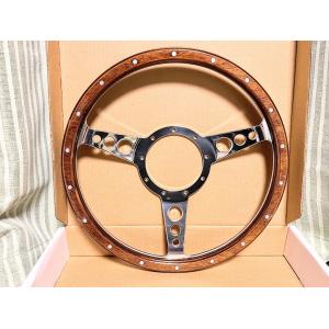 カスタム アルミ ビレット クラッシックウッド ステアリング ハンドル