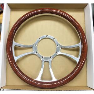 アルミ ビレット spoke ステアリング ハンドル黒革 9穴 約35φ 14インチ