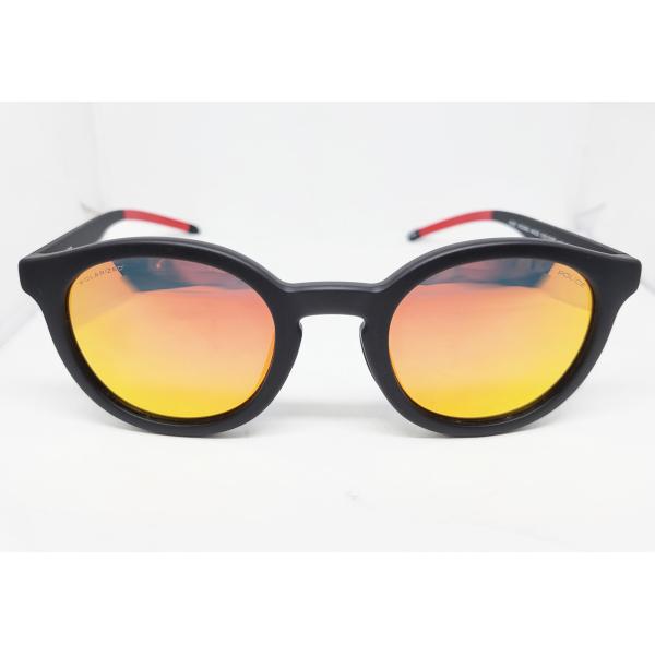 値下 POLICE ポリス 正規品 偏光 サングラス SPLC66J 7VGP マットブラック レッ...