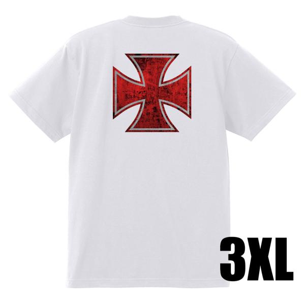 アイアンクロス Tシャツ H12 ホットロッド ハーレー チョッパー 白 3XL XXXL ウエスト...