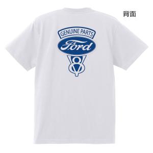 フォード Tシャツ 白地 マスタングf100 f150 ホットロッド V8