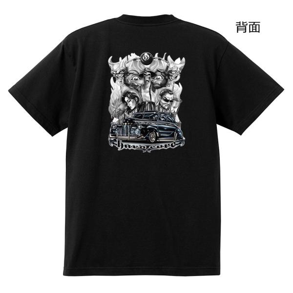 ローライダー Tシャツ 黒 70 ミューラル ギャング アメ車 シボレー マスターデラックス