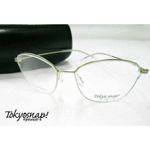 値下 TOKYO SNAP! 正規品 Air メガネフレーム TS8002-4141m 黄緑 トウキ...
