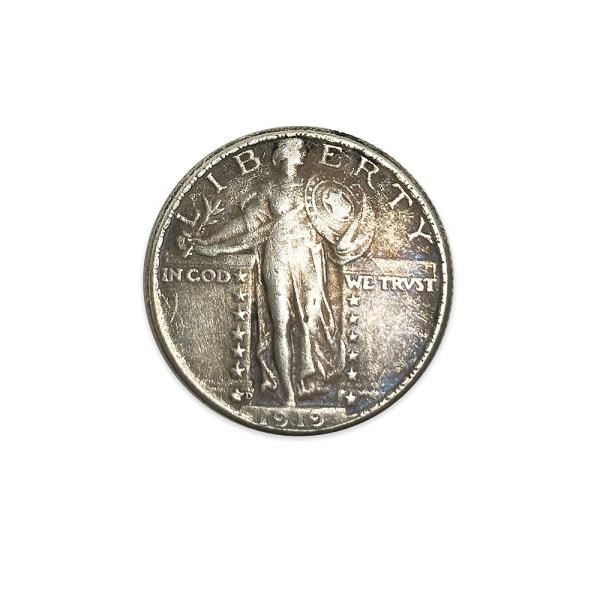 レプリカコイン スタンディングリバティー 硬貨 コイン クォーターダラー25セント 銀貨 1919年...