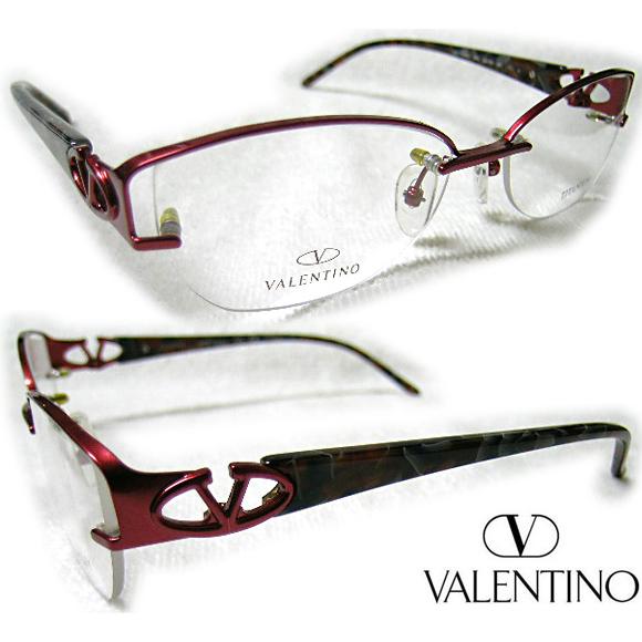 VALENTINO　ヴァレンチノ 正規品軽量 チタン 眼鏡 フレーム 5555 9R6 レッド 赤 ...