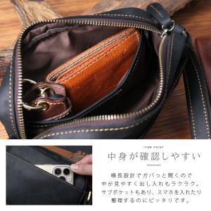サコッシュ レザーバッグ ポーチ ショルダーバ...の詳細画像4