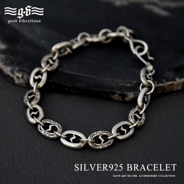 good vibrations ブレスレット シルバーブレス メンズ シルバー925 小豆チェーン ...