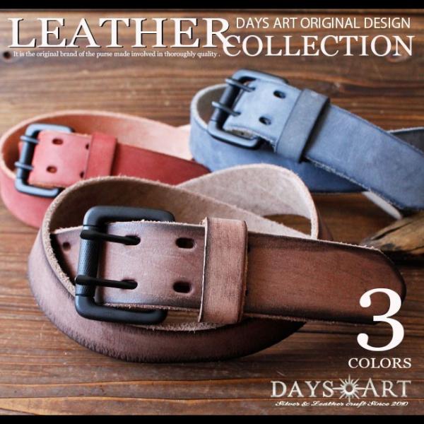 レザーベルト メンズ 本革 ヌバックレザー 起毛 ダブルホール バックルベルト ビンテージ加工