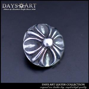 クロムハーツ　コンチョ　ボタン　ネジ加工 コンチョ シルバー925 ネジ式 パーツ ボタン カスタム 財布 アイアン