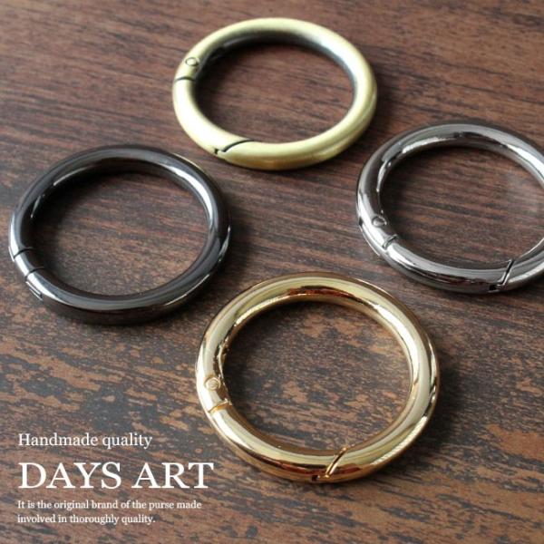 カラビナ サークル 丸型 フック キーホルダー ゴールド シルバー ブラック 金色 銀色 おしゃれ ...