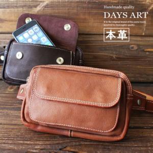 ウエストポーチ 本革レザー ミニバッグ メンズ ウエストバッグ 斜め掛け 財布 スマホ タバコ アウトドア カジュアル