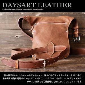レッグバッグ 本革レザー メンズ ライダース ...の詳細画像1