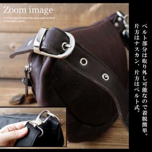 ボディバッグ 本革レザー メンズ ウエストバッ...の詳細画像3