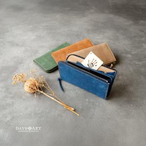 小さい長財布 レザーウォレット L字ファスナー...の詳細画像2