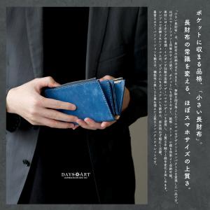小さい長財布 レザーウォレット L字ファスナー...の詳細画像3