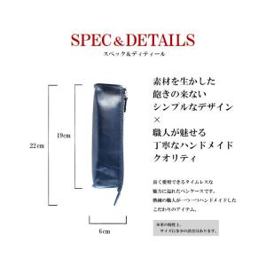 ペンケース メンズ レディース イタリアンレザ...の詳細画像3