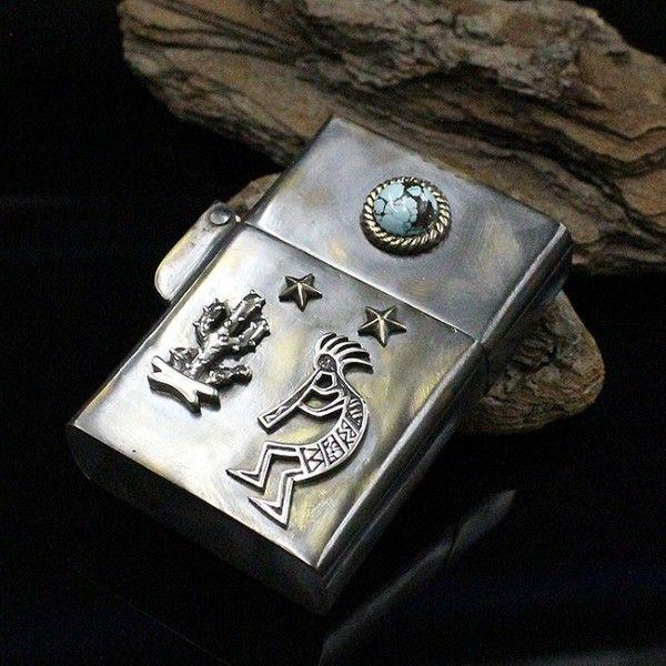 Zippo ジッポ アーマーモデル 真鍮製 ブラス ココペリ ターコイズ