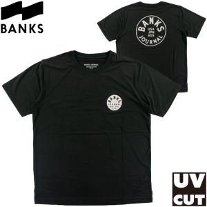 バンクス メンズ ラッシュガード UV UPF50+ 半袖 ラッシュTシャツ 紫外線対策 定番ロゴ BANKS ASMU1091｜daysstore