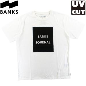 ラッシュガード バンクス メンズ ASMU1092 UVカット UPF50+ 半袖 ハイブリッドTシャツ 定番ロゴ BANKS｜daysstore