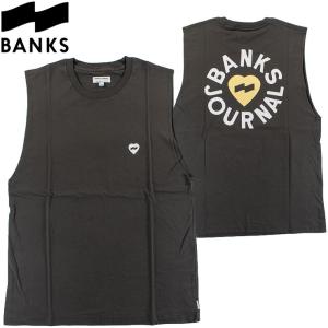 バンクス メンズ タンクトップ バンドカット Tシャツ バックプリント サーフブランド ストリート BANKS ASMU1108｜daysstore