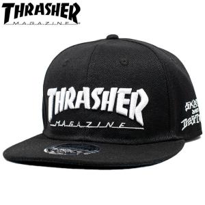 スラッシャー キャップ 定番ロゴ 帽子 CAP スラッシャーマガジン ロゴ 立体刺繍 スナップバック THRASHER THR-C03｜daysstore