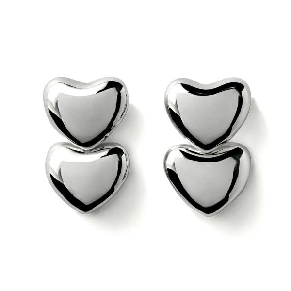 ANNIKA INEZ アニカイネズ デュアルハートシェイプボリュームイヤリング Dual Volu...