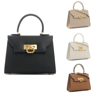 【美品】カルボッティ　CARBOTTI ブラックレザー ハンドバッグ CARBOTTI（カルボッティ） ハンドバッグ ショルダーバッグ グレタ