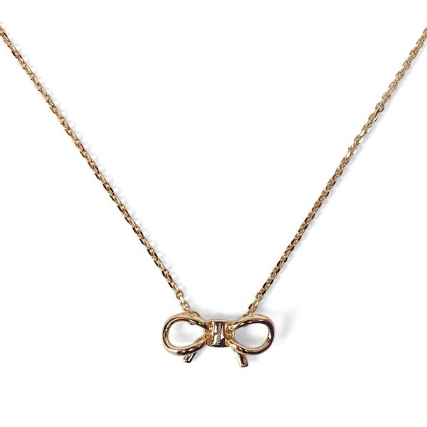FERRAGAMO フェラガモ リボン チェーンネックレス BOW 760951 791136 ゴー...