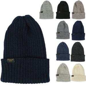 GANNI（ガニー） リブニットビーニー ロゴ入り ウール ニット帽 Wool
