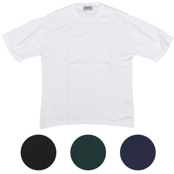 JOHN SMEDLEY ジョンスメドレー TINDALL メンズクルーネック半袖ニットシャツ ティ...
