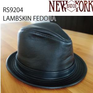 NEW YORK HAT  ニューヨークハット ラムスキンフェドラ 中折れハット LAMBSKIN FEDORA　男 メンズ RS9204 おしゃれ帽子 プレゼントにも