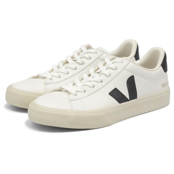 VEJA ベジャ レディース カンポ シューズ スニーカー EXTRA-WHITE BLACK クロ...