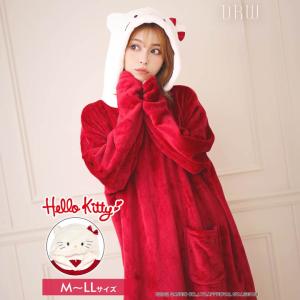 ルームウェア ワンピース ハローキティ もこもこ フード