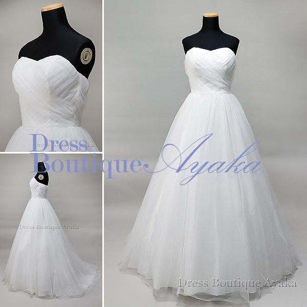 ベアトップ ハートカット【お家de試着可】 Ａライン 8号 クリーニング済