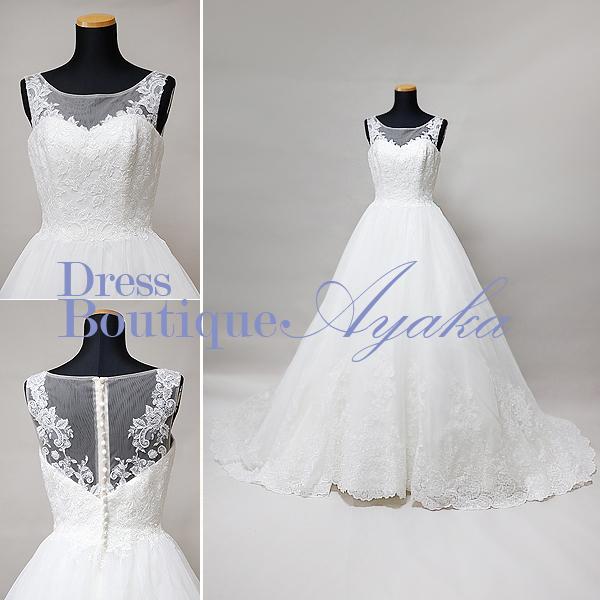 AULANOVA Aライン ウエディングドレス 8号 ワンオーナー クリーニング済【お家de試着可】