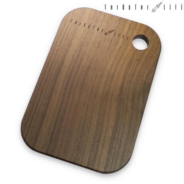 シアザライフ まな板 カッティングボード 鍋敷き コースター 木製 天然木 ウォールナット材 Lサイ...